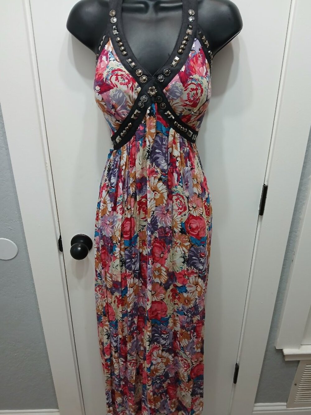 Magic Beaded Halter Maxi